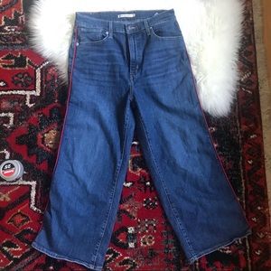 Levi’s mile high cropped wide leg jeans